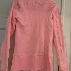 Peach Lululemon fitted jacket with thumb holes